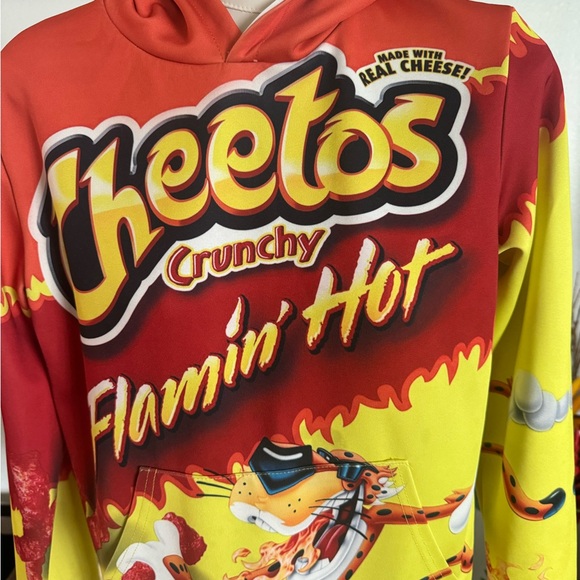 Kids Flamin' Hot Cheetos Hoodie All-Ver 3D Print Sweatshirt Unisex Pullover M - Picture 7 of 13